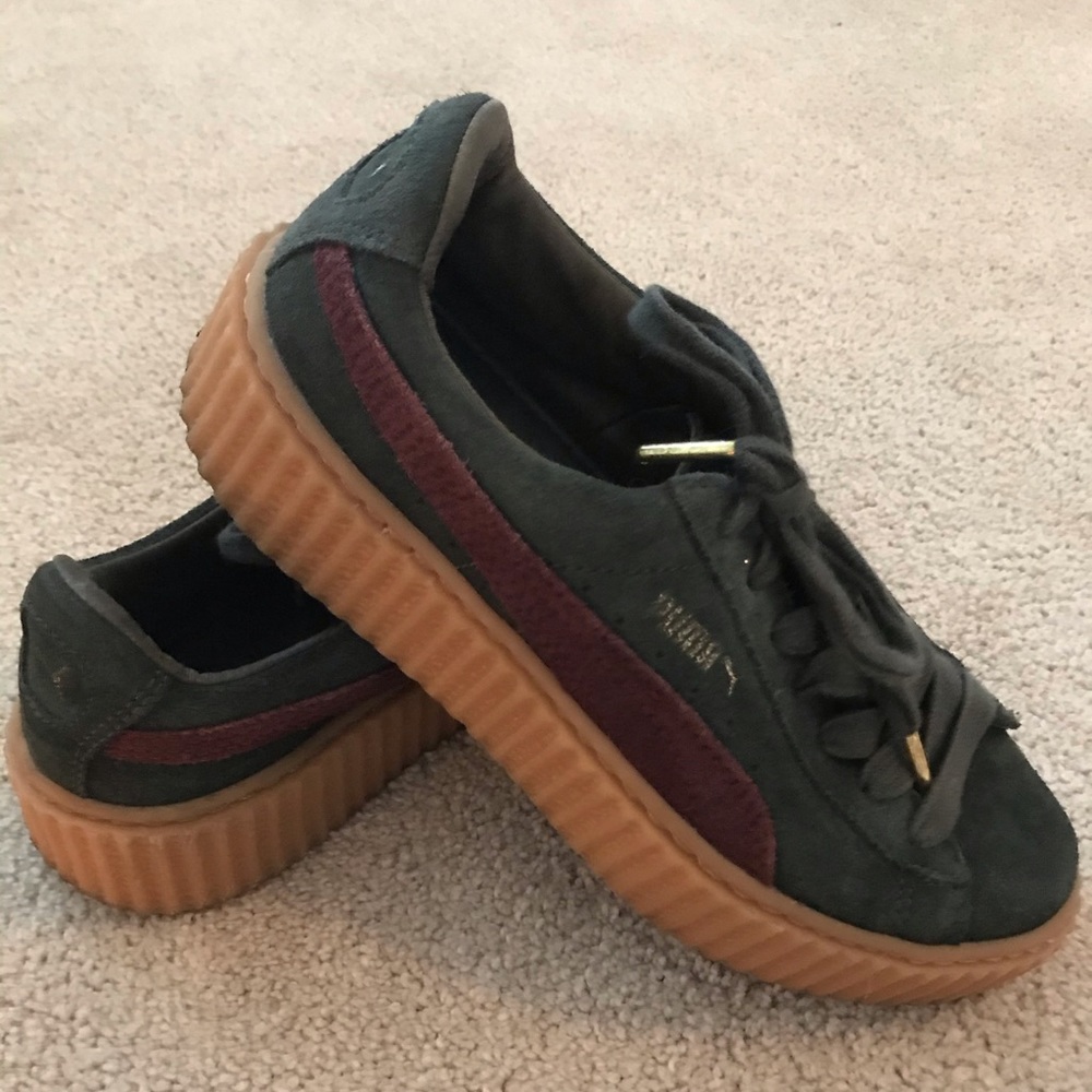 Puma Creepers Rihanna Fenty Suede Green and Purple